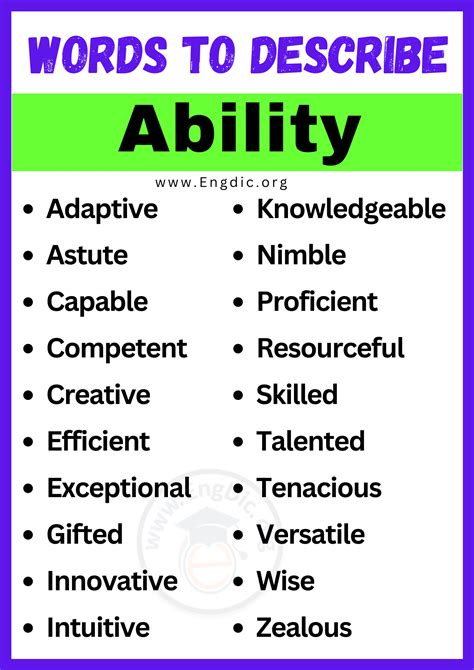 better words for ability.